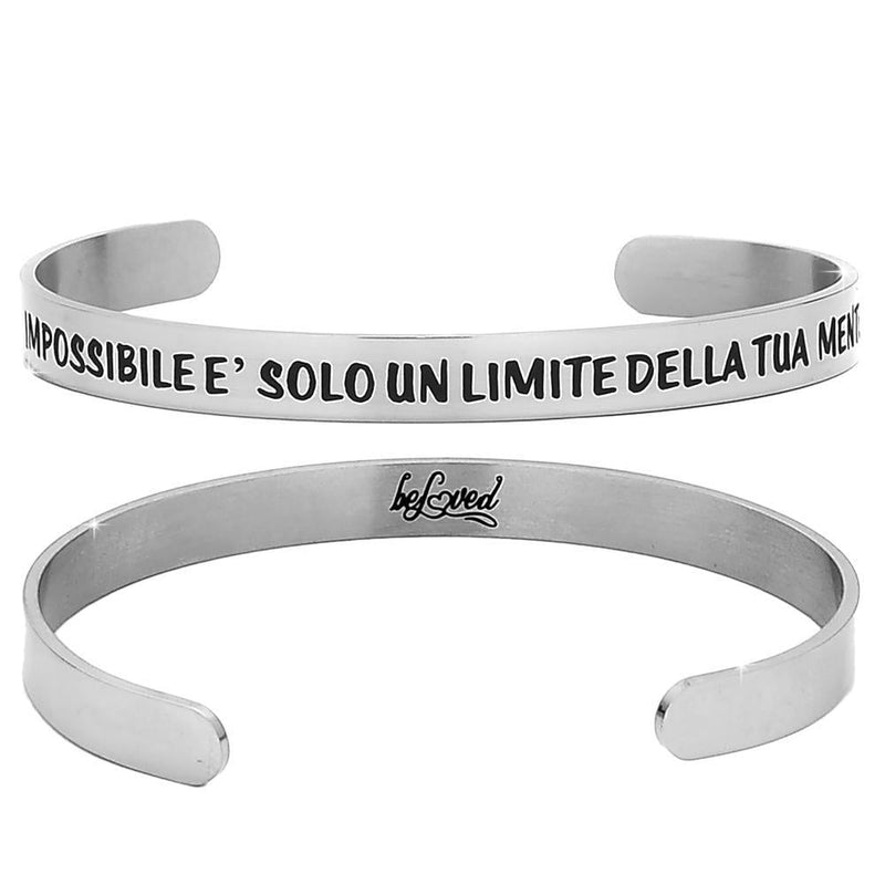 Bracciale rigido donna o uomo 6 mm con incisione - 