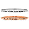 Bracciale rigido in acciaio inossidabile con incisione - "Io e te come nelle favole" -Beloved_gioielli