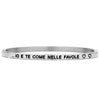 Bracciale rigido in acciaio inossidabile con incisione - "Io e te come nelle favole" -Beloved_gioielli