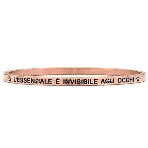 Bracciale rigido in acciaio inossidabile con incisione - "L'essenziale è invisibile agli occhi" -Beloved_gioielli