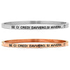 Bracciale rigido in acciaio inossidabile con incisione - "Se ci credi davvero si avvera" -Beloved_gioielli