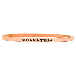 Bracciale rigido in acciaio inossidabile con incisione - "Sei la mia stella" -Beloved_gioielli