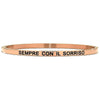 Bracciale rigido in acciaio inossidabile con incisione - "Sempre con il sorriso" -Beloved_gioielli