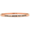 Bracciale rigido in acciaio inossidabile con incisione - "Sorelle amiche per sempre" -Beloved_gioielli