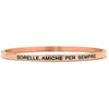 Bracciale rigido in acciaio inossidabile con incisione - "Sorelle amiche per sempre" -Beloved_gioielli