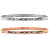 Bracciale rigido in acciaio inossidabile con incisione - "Sorelle amiche per sempre" -Beloved_gioielli