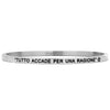 Bracciale rigido in acciaio inossidabile con incisione - "Tutto accade per una ragione" -Beloved_gioielli