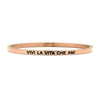 Bracciale rigido in acciaio inossidabile con incisione - "Vivi la vita che ami" -Beloved_gioielli