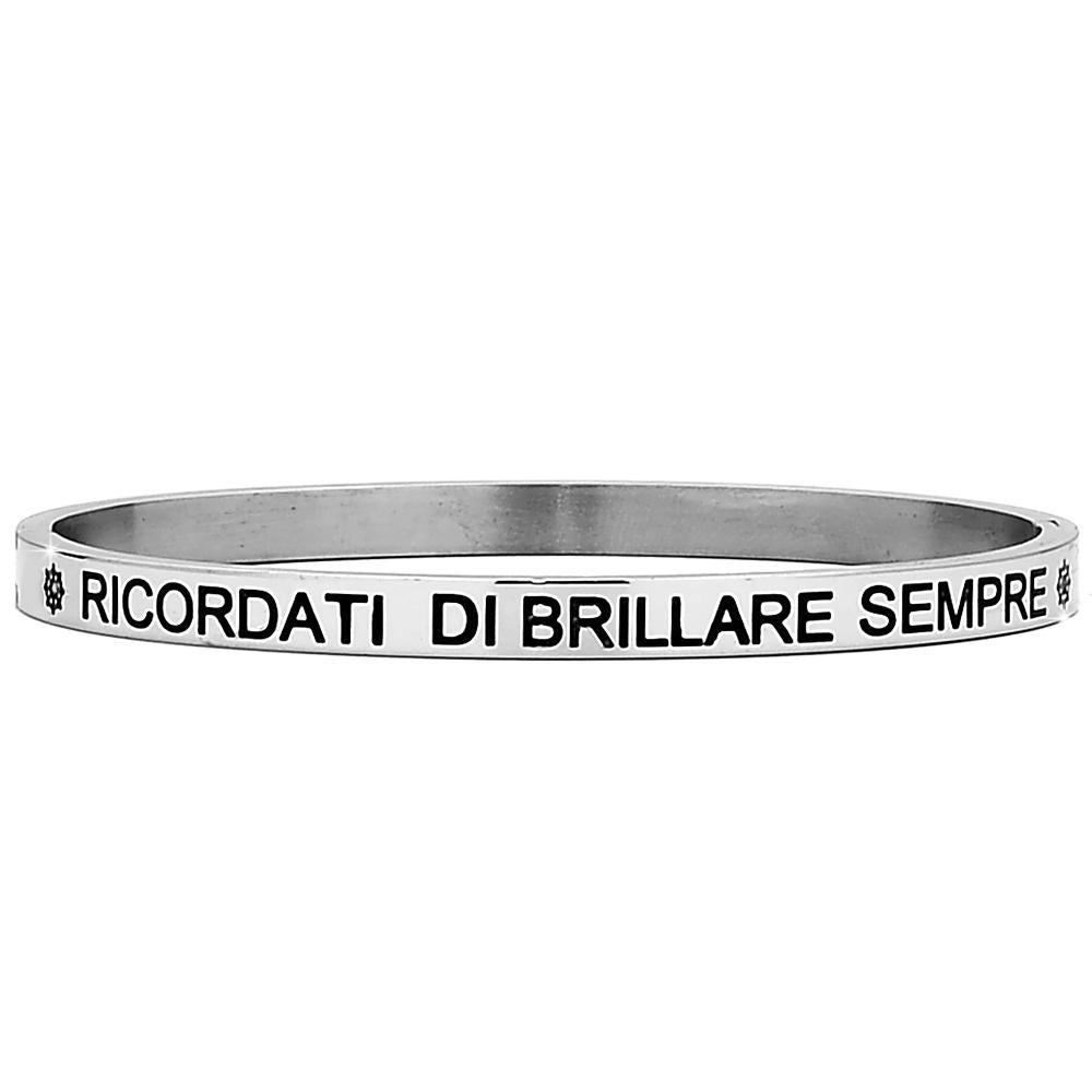Bracciale Rigido Con Frasi Canzoni - Acciaio, Chiusura Magnetica, Idea Regalo Romantica Con Sacchettino - Foto 10