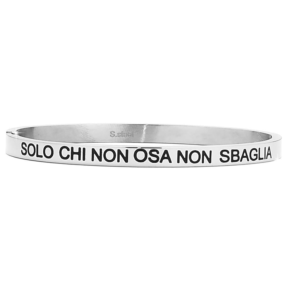 Bracciale Motivazionale Donna 'Ricorda Sempre Quanto Vali' - Acciaio Inox E Corda, Regolabile, Nero - Foto 4