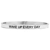 Bracciale rigido in acciaio inossidabile uomo con incisione - "WAKE UP EVERY DAY..." -Beloved_gioielli