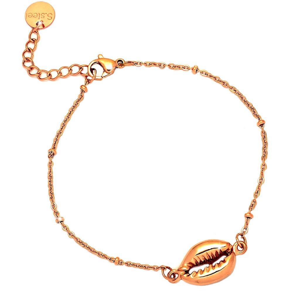 Bracciale SUMMER VIBES con conchiglia - Rose gold -Beloved_gioielli