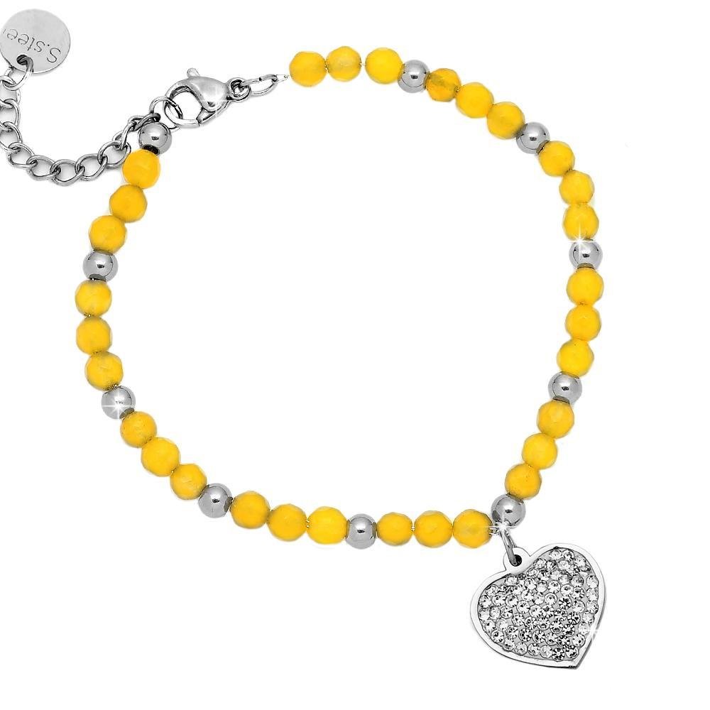 Bracciale SUMMER VIBES con cristalli Gold - Cuore -Beloved_gioielli