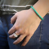 Bracciale SUMMER VIBES Rubber in acciaio - Silver e Verde -Beloved_gioielli
