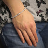 Bracciale Tennis con cristalli bianchi e tre charms - Castoni -Beloved_gioielli