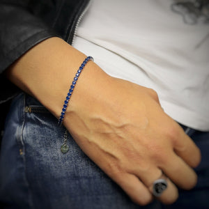 Bracciale Tennis con cristalli - Blu -Beloved_gioielli