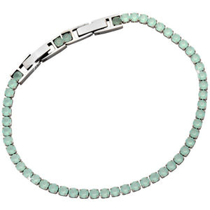 Bracciale Tennis Deluxe confort fit - Verde acqua -Beloved_gioielli