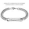 Bracciale uomo con targhetta colore silver -Beloved_gioielli