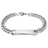 Bracciale uomo con targhetta colore silver -Beloved_gioielli