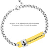 Bracciale uomo con targhetta e simbolo - Ancora Colore Silver e Gold -Beloved_gioielli