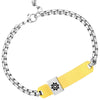 Bracciale uomo con targhetta e simbolo - Timone Colore Silver e Gold -Beloved_gioielli