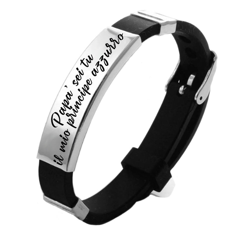 Bracciale In Silicone Con Elementi In Acciaio, Acciaio Rosè Uomo In Luca Barra Ba1477 - Foto 7