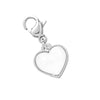 Charm pendente con moschettone a forma di Cuore Madreperla -Beloved_gioielli