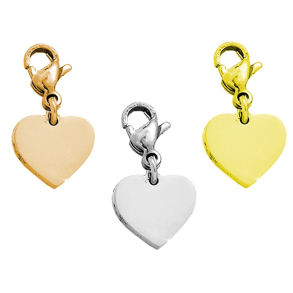 Charm pendente con moschettone a forma di Cuore - Scegli la colorazione all'interno -Beloved_gioielli