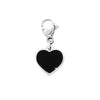 Charm pendente con moschettone a forma di Cuore Smalto nero -Beloved_gioielli