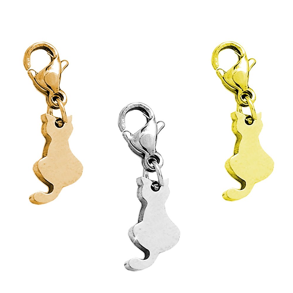 Charm pendente con moschettone a forma di Gatto - Scegli la colorazione all'interno -Beloved_gioielli