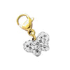 Charm pendente con moschettone e cristalli bianchi Farfalla - Scegli la colorazione -Beloved_gioielli