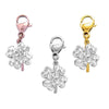 Charm pendente con moschettone e cristalli bianchi Quadrifoglio - Scegli la colorazione -Beloved_gioielli