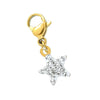 Charm pendente con moschettone e cristalli bianchi Stella - Scegli la colorazione -Beloved_gioielli