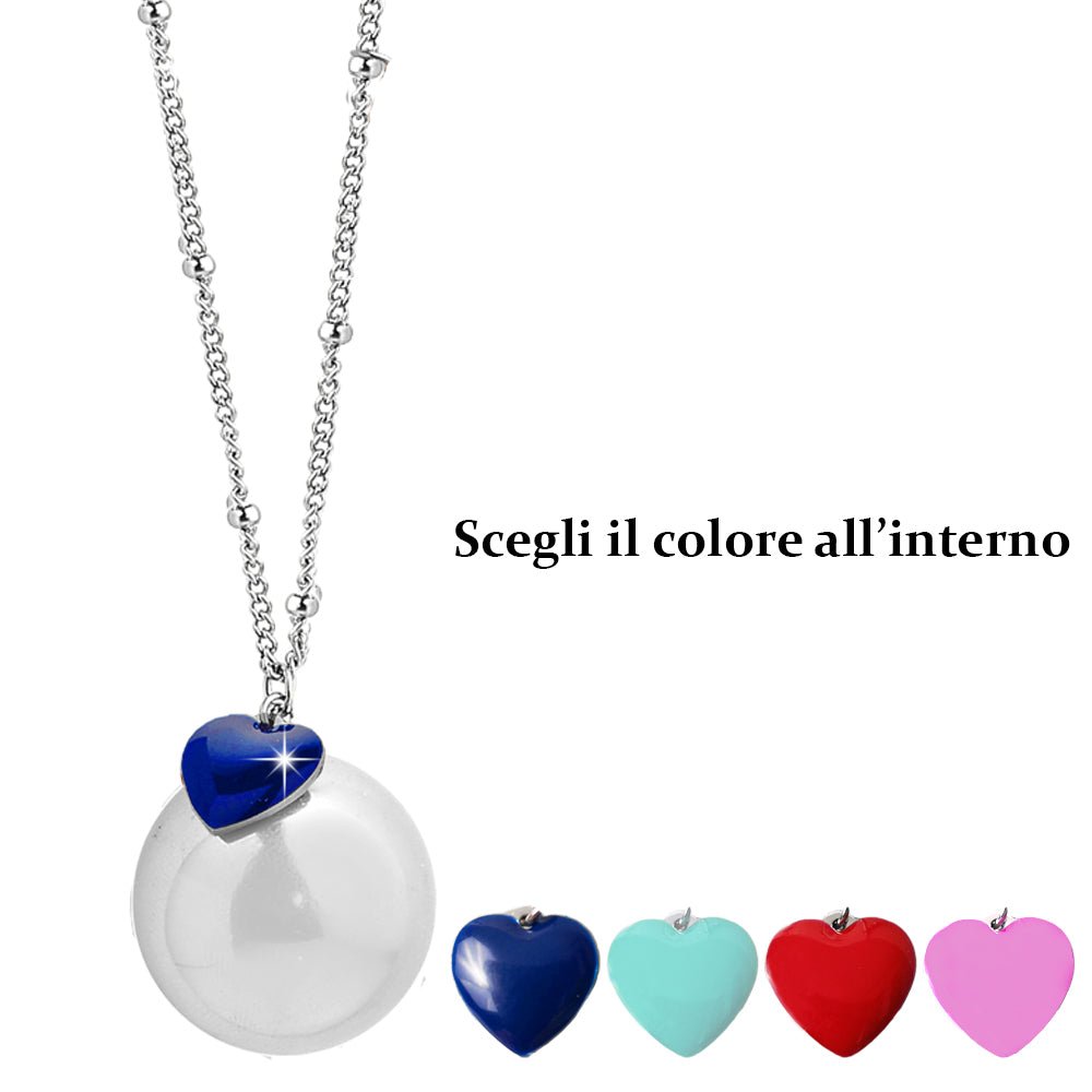 Collana Chiama Angeli - Cuore smaltato -Beloved_gioielli