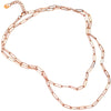 Collana componibile con maglia a profilo squadrato in acciaio colore Rose gold - Scegli la lunghezza all'interno -Beloved_gioielli