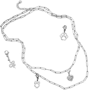 Collana componibile con maglia a profilo squadrato in acciaio colore Silver - Scegli la lunghezza all'interno -Beloved_gioielli