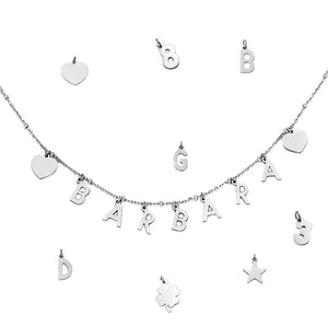 Collana componibile e personalizzabile - Nome o Parola - catenina e lettere Silver -Beloved_gioielli