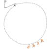 Collana componibile e personalizzabile - Nome o Parola - Cristalli bianchi lettere Rose Gold -Beloved_gioielli