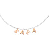 Collana componibile e personalizzabile - Nome o Parola - Cristalli bianchi lettere Rose Gold -Beloved_gioielli