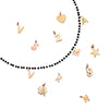 Collana componibile e personalizzabile - Nome o Parola - Cristalli neri lettere Rose Gold -Beloved_gioielli