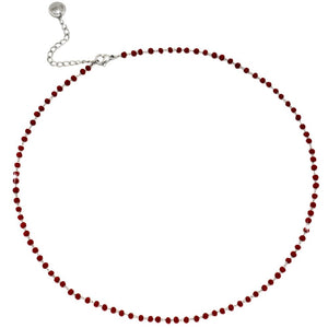 Collana componibile e personalizzabile - Nome o Parola - Cristalli rossi lettere Silver -Beloved_gioielli