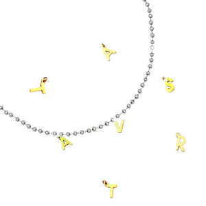 Collana componibile e personalizzabile - Nome o Parola - Cristalli silver lettere Gold -Beloved_gioielli