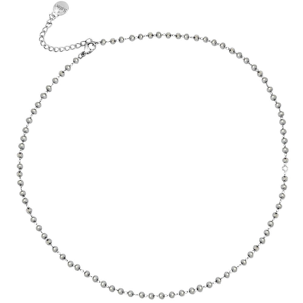 Collana componibile e personalizzabile - Nome o Parola - Cristalli silver lettere Silver -Beloved_gioielli