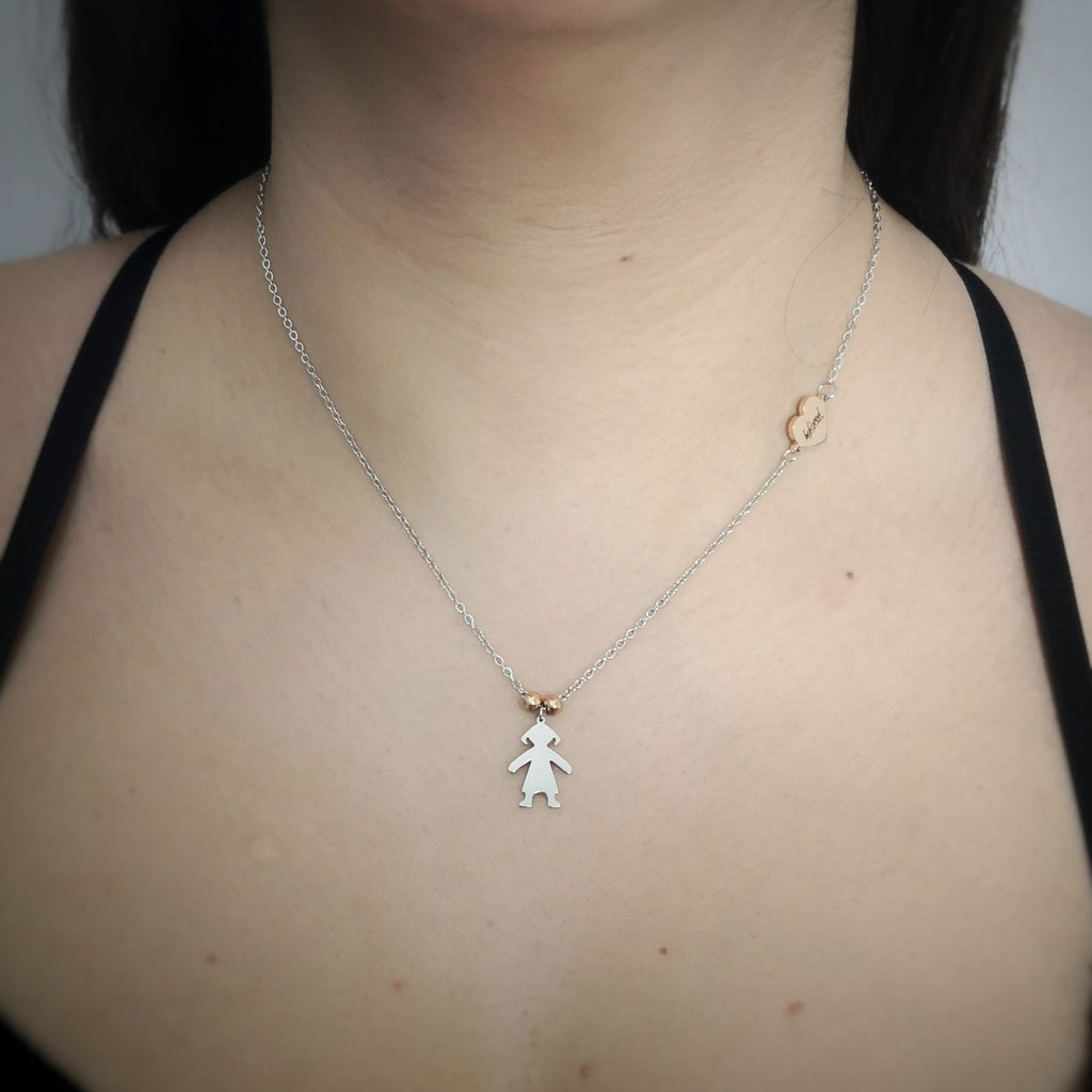 Collana con charms famiglia Silver - Bimba - anche con Incisione -Beloved_gioielli