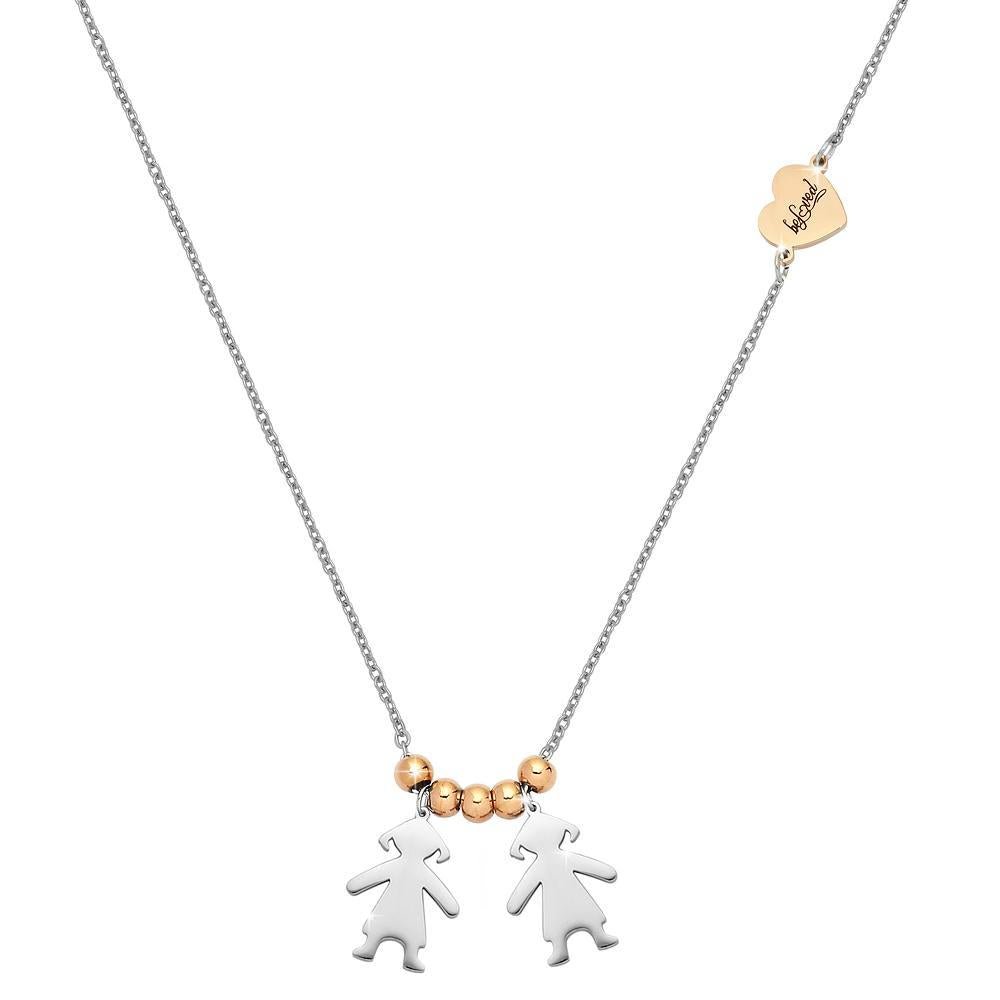 Collana con charms famiglia Silver - Bimba, Bimba - anche con Incisione -Beloved_gioielli
