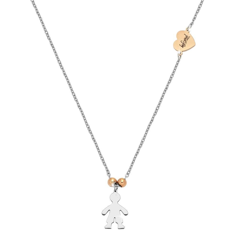 Collana con charms famiglia Silver - Bimbo - anche con Incisione -Beloved_gioielli