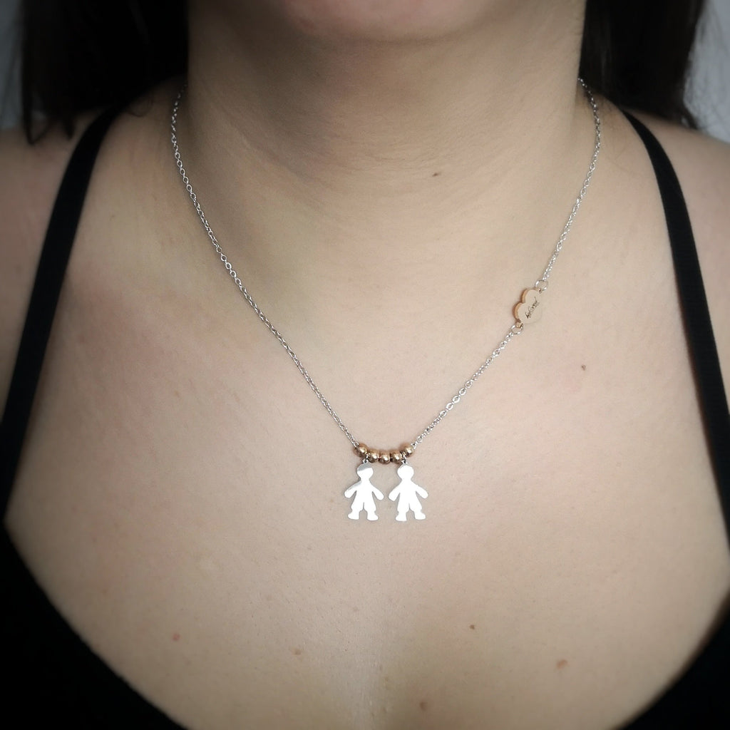 Collana con charms famiglia Silver - Bimbo, Bimbo - anche con Incisione -Beloved_gioielli