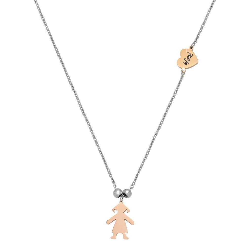 Collana con charms famiglia Silver e Rose gold - Bimba - anche con Incisione -Beloved_gioielli