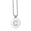 Collana con iniziale in acciaio inossidabile e cristalli - Scegli la tua lettera all'interno -Beloved_gioielli