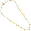 Collana con maglia a profilo squadrato in acciaio e charms gold - Cuori -Beloved_gioielli